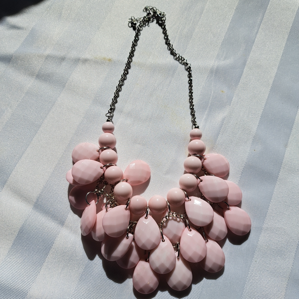 Elegant Pink Statement Necklace